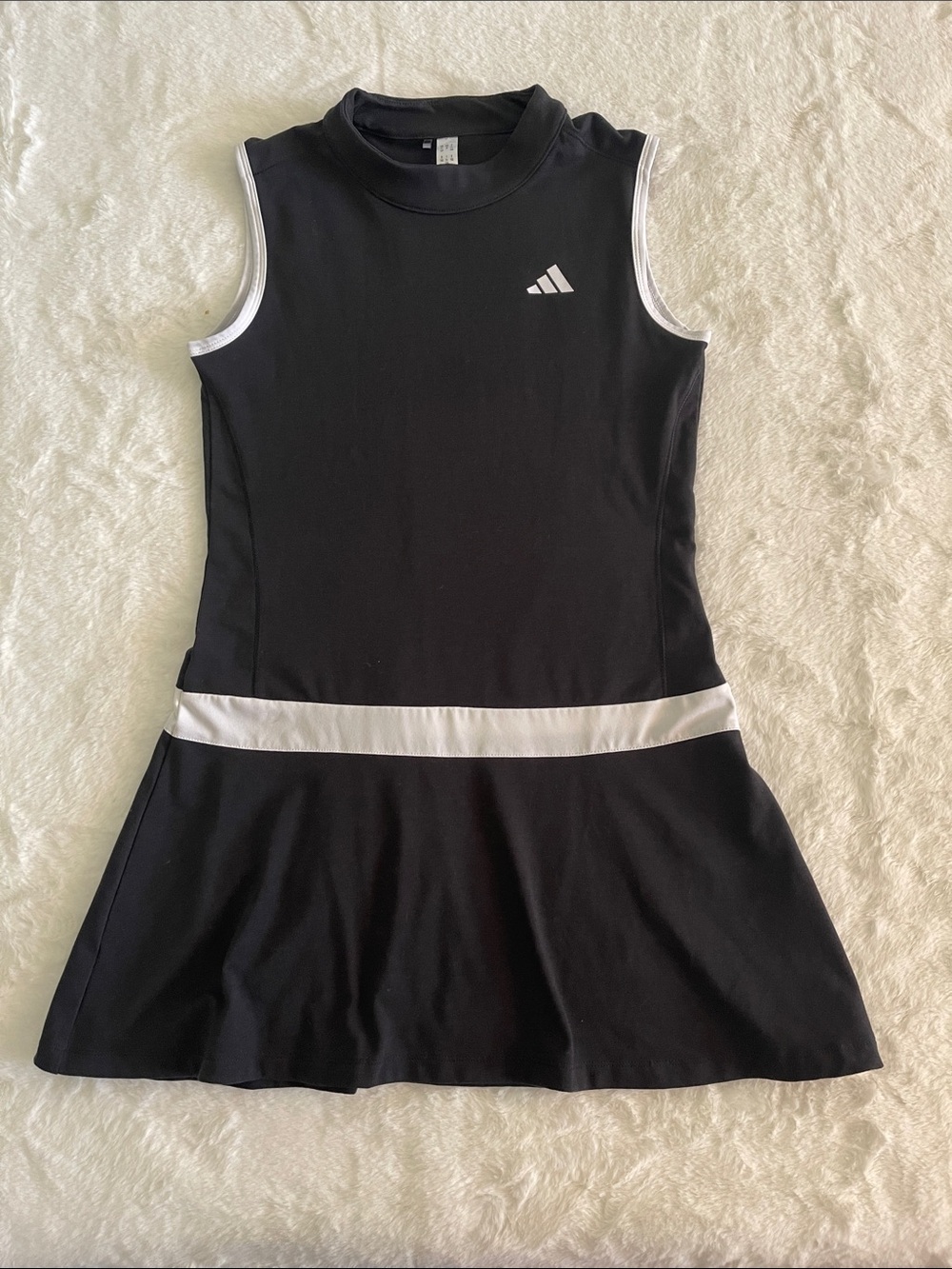 adidas Black and White Sleeveless Athletic Dress for Girls  SZ M  11-12Y